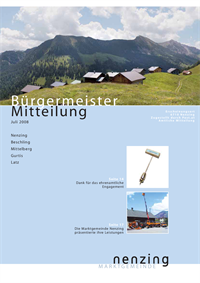 Nenzing Magazin - Bürgermeistermitteilung Juli 2008