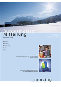 enzing Magazin - Bürgermeistermitteilung Dezember 2008