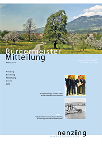 Nenzing Magazin - Bürgermeistermitteilung  März 2010
