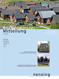 Nenzing Magazin - Bürgermeistermitteilung  Juli 2010