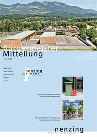 Nenzing Magazin - Bürgermeistermitteilung Juli 2011