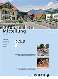 Nenzing Magazin - Bürgermeistermitteilung Juli 2012